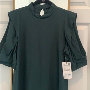 Zara green shift dress